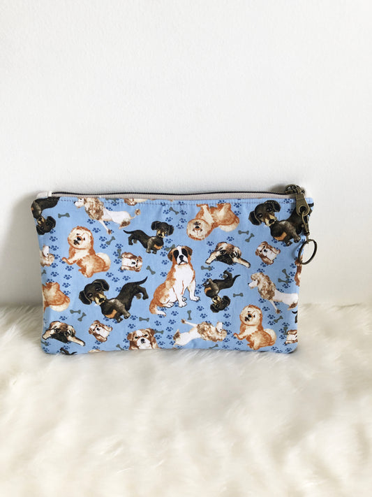 Blue Dog Pattern Pouch