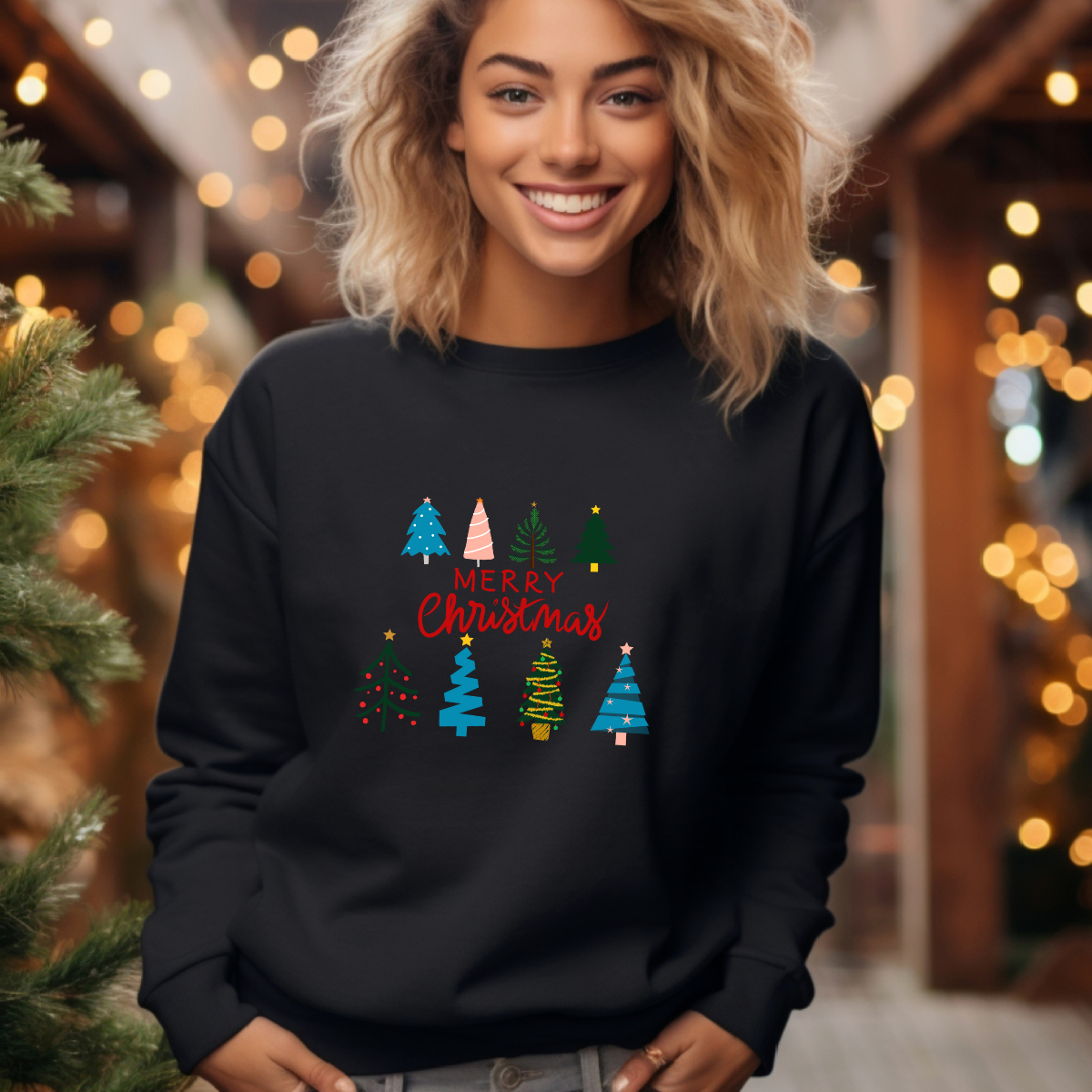 Christmas Sweatshirt, Christmas tree Sweater, Christmas Crewneck Sweatshirt, Winter Sweatshirt, Unisex Sweatshirt, Christmas gift for her